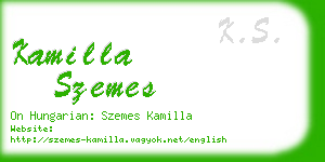kamilla szemes business card
